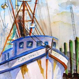 Shrimp Fishing Boat by Carlin Blahnik CarlinArtWatercolor