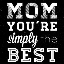 Simply The Best Mom Square by South Social Studio