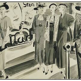 Six Ladies Wearing Summer Clothing by Jean Pages