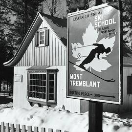 Ski School Sign At Mont Tremblant Ski Resort by Toni Frissell