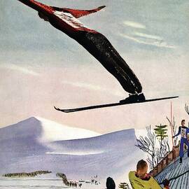 Ski Jump on Vanity Fair Cover by Deyneka