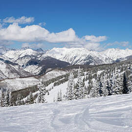 Skiing Slopes With Rocky Mountains In by Miralex