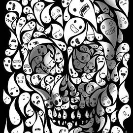 skull doodle by Sassan Filsoof