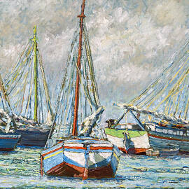 Sloops At Rest - Nassau Harbour, Bahamas by Ritchie Eyma