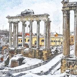 Snow in Rome by Stefano Senise