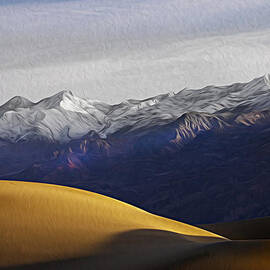 Snow on the Grapevine Range  oil effect by Joe Schofield