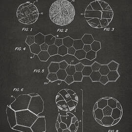 Soccer Ball Construction Artwork - Gray by Nikki Marie Smith