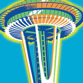 Space Needle Pop Art by Jim Zahniser