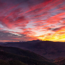Stairs Mountain Autumn Sunset by Jeff Sinon