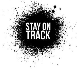 Stay on Track Poster White by Naxart Studio