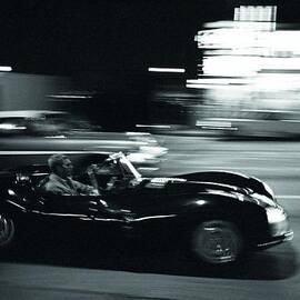 Steve McQueen Jaguar XK-SS on Sunset Blvd by Georgia Clare