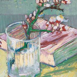 Still life    a flowering almond branch by Vincent Van Gogh