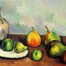 Still life Jug and Fruits by Paul Cezanne