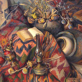 Still life with a lamp by Meruzhan Khachatryan