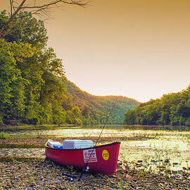 Sun Sets at Buffalo River by Bill and Linda Tiepelman