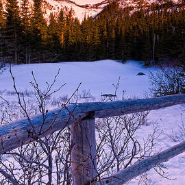 Sunrise At Tuckerman's With Fence 2 by Jeff Sinon