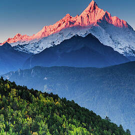Sunrise Over Mianzimu Peak, Meili Snow by Feng Wei Photography