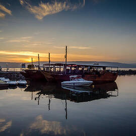 Sunrise over the Sea of Galilee by David Morefield