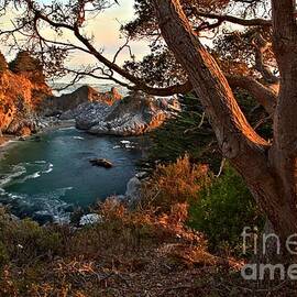 Sunset At McWay Falls by Adam Jewell