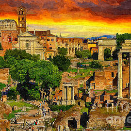 Sunset in Rome by Stefano Senise