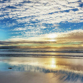 Sunset On Carmel Beach, California by Alvis Upitis