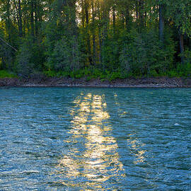 Sunset on the Bulkley by Mary Lee Dereske