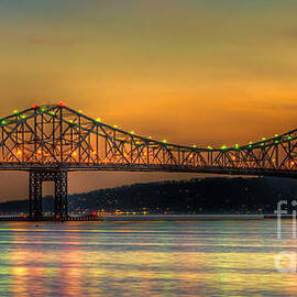 Tappan Zee Bridge Twilight IV Panoramic by Clarence Holmes