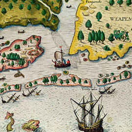 The Arrival of the English in Virginia by Theodore de Bry