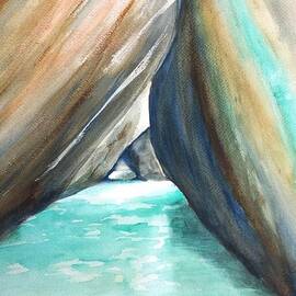 The Baths Turquoise by Carlin Blahnik CarlinArtWatercolor