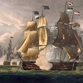 The Battle Of Cape St Vincent by Thomas Whitcombe