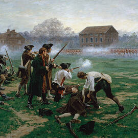 The Battle Of Lexington, 19th April 1775 by William Barnes Wollen