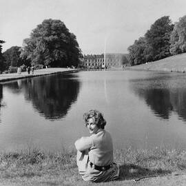 The Duchess Of Devonshire At Devonshire Palace by Cecil Beaton