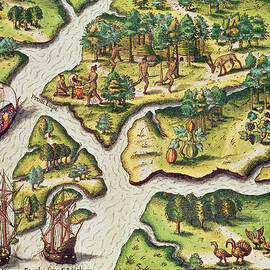 The French Arrive at Port Royal by Jacques Le Moyne