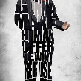 The Godfather Inspired Don Vito Corleone Typography Artwork by Inspirowl Design