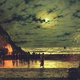 The Harbour Flare by John Atkinson Grimshaw