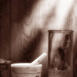 The Old Lavender Artisan Shop in Sepia by Olivier Le Queinec