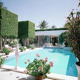 The Pool And Garden Of A Home by William Grigsby