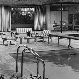 The Pool And Pavilion Of A House by Sharland 