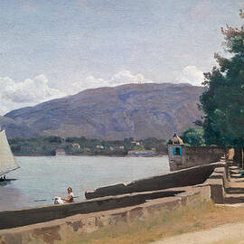 The Quai des Paquis in Geneva by Jean Baptiste Camille Corot