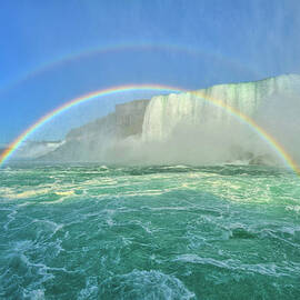 The Rainbow Bridge And Two Rainbows by Www.35mmnegative