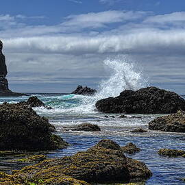 The Waves at Haystack Rock by Dale Kauzlaric