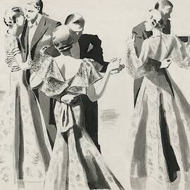 Three Couples Dancing by Pierre Mourgue