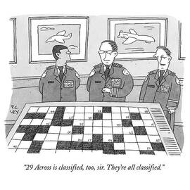 Three Men In Military Officer Clothes Look by Peter C. Vey