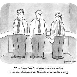 Three Men Similarly Dressed In Business Clothes by David Borchart