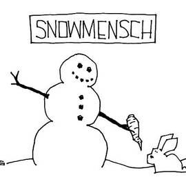 Title: Snowmensch Snowman Hands His Carrot Nose by Ariel Molvig