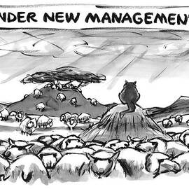 Title: Under New Management.  A Cat Overlooks by Lee Lorenz