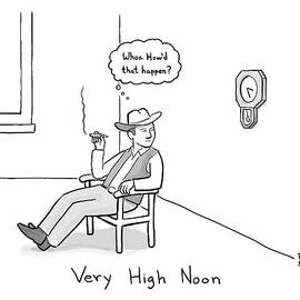 Title: Very High Noon. A Cowboy Looking by Paul Noth