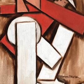 Tommervik Abstract Golfer Art Print by Tommervik