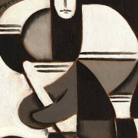 Tommervik Abstract Cubism Hockey Player Art Print by Tommervik