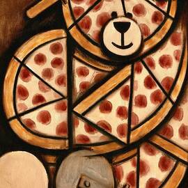  Pizza Bear Art Print by Tommervik